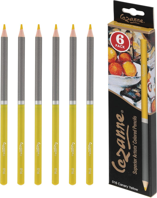 Creative Mark Cezanne Premium Colored Pencils Canary Yellow 6 Pack - Highly-Pigmented Drawing Pencils - Coloring Pencils for Drawing, Blending, Coloring, and More