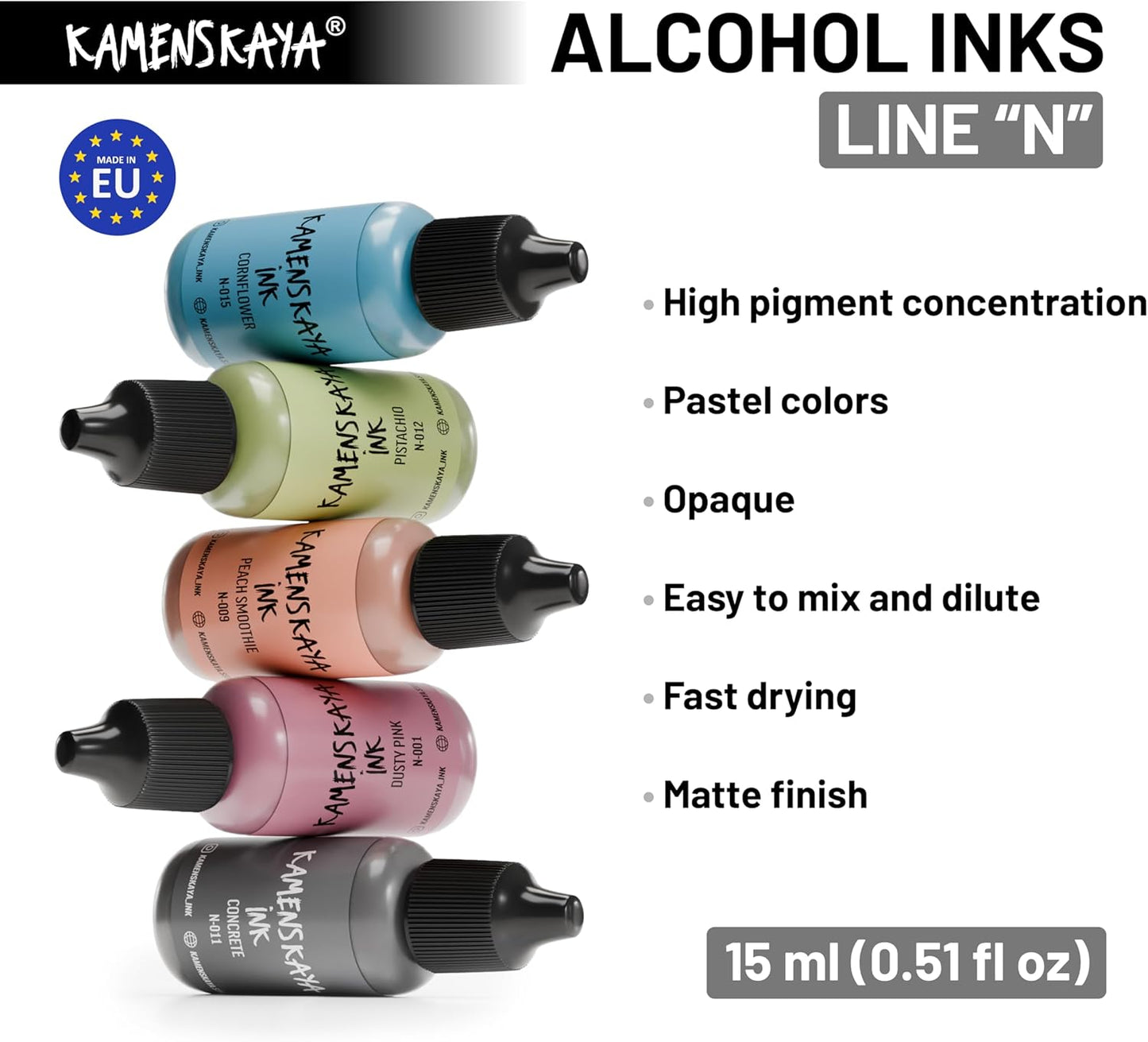 Alcohol Ink Set - 34 Color Variations - Set #26-4 Alcohol Inks x 0.51 fl oz (15 ml)