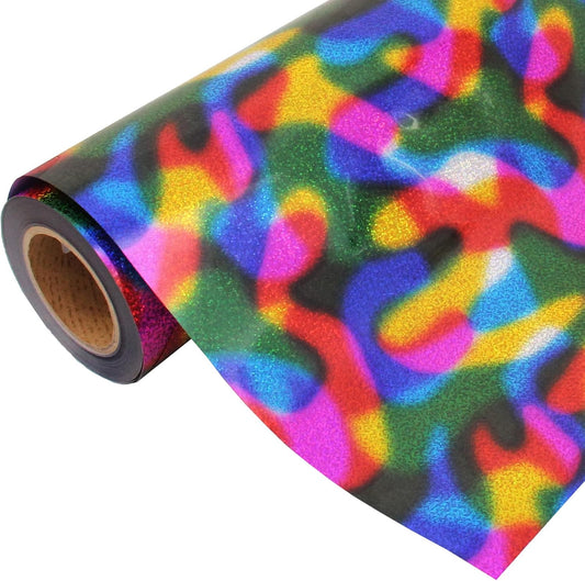 10 Yard x 20" Wide Threadart Galaxy Rainbow Heat Transfer Vinyl Film | Compatible with Venture Explore and Maker, Silhouette Cameo, & Large Format Cutters