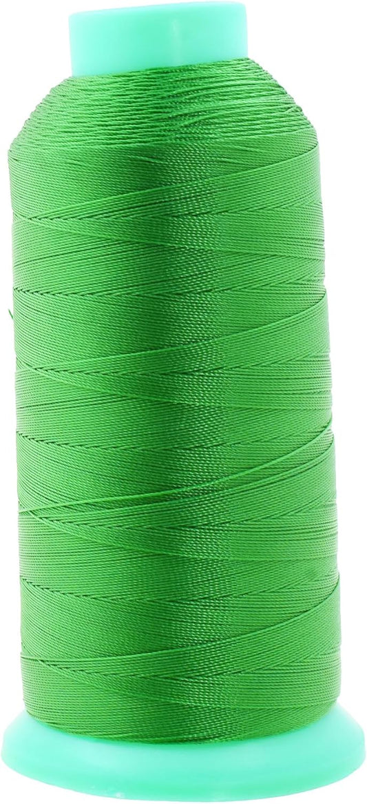 Mandala Crafts Bonded Nylon Thread Green Heavy Duty Sewing Threads - 1100 YDs Size 92 280D T90 Tex 90 Thread for Leather Jeans Weaving Outdoor Marine Upholstery Threads
