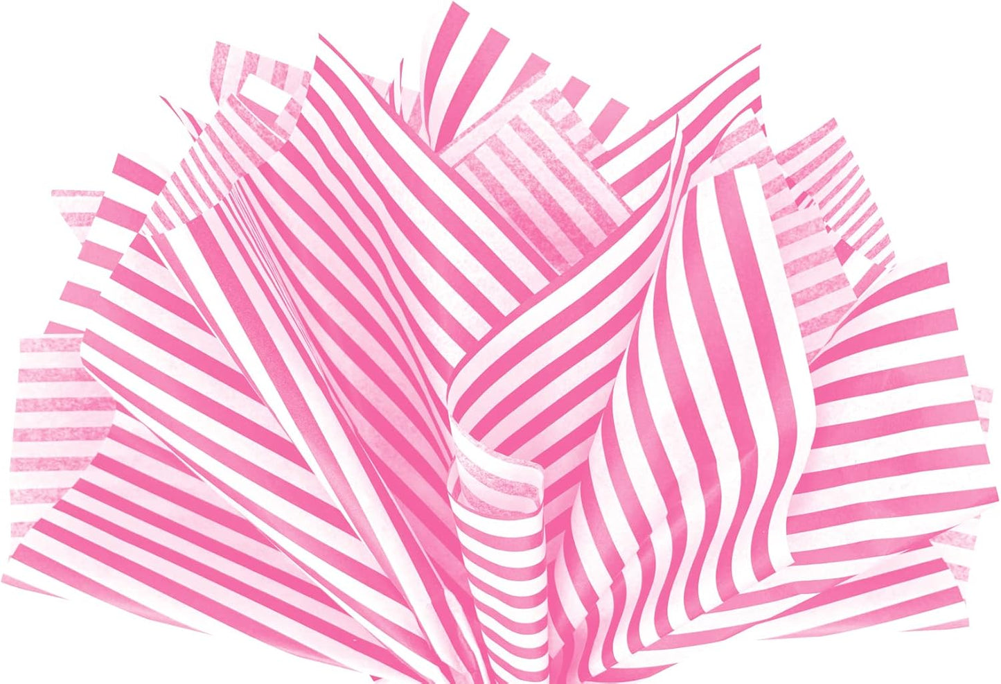 Flexicore Packaging Hot Pink Pin Stripe Print Gift Wrap Tissue Paper Size: 15 Inch X 20 Inch | Count: 50 Sheets | Color: Hot Pink Pin Stripe
