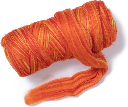 Multi Colored Natural Wool roving, 1 lb. Best Wool for Needle Felting, Wet Felting, handcrafts and Spinning. (Dawn, 1lb)