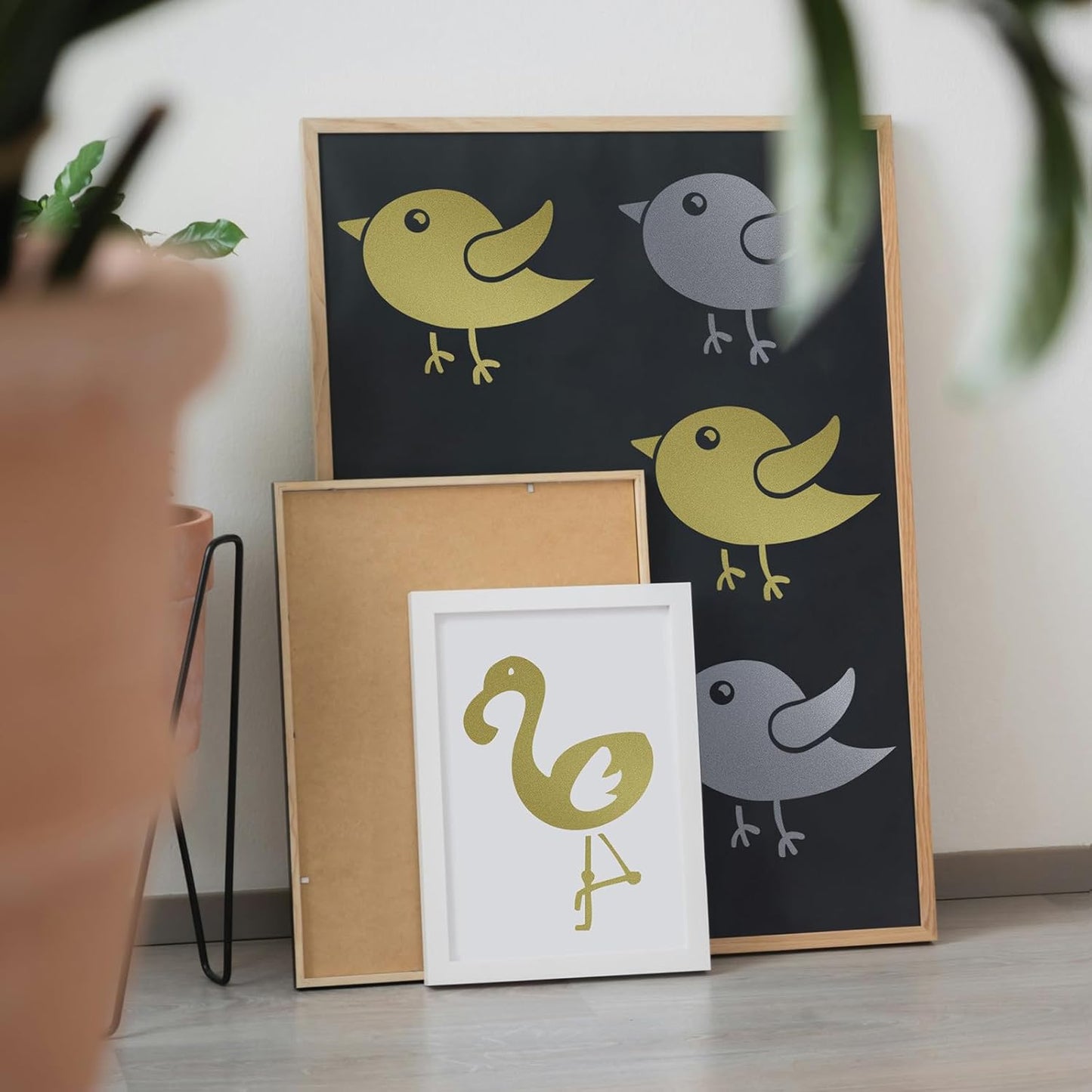 Ant Smart Adhesive Permanent Vinyl Compatible with Cricut Explore and Maker Series Without Cutting Mats, Create DIY Projects, Decals, Stickers & More (Gold, 13inchx10ft)