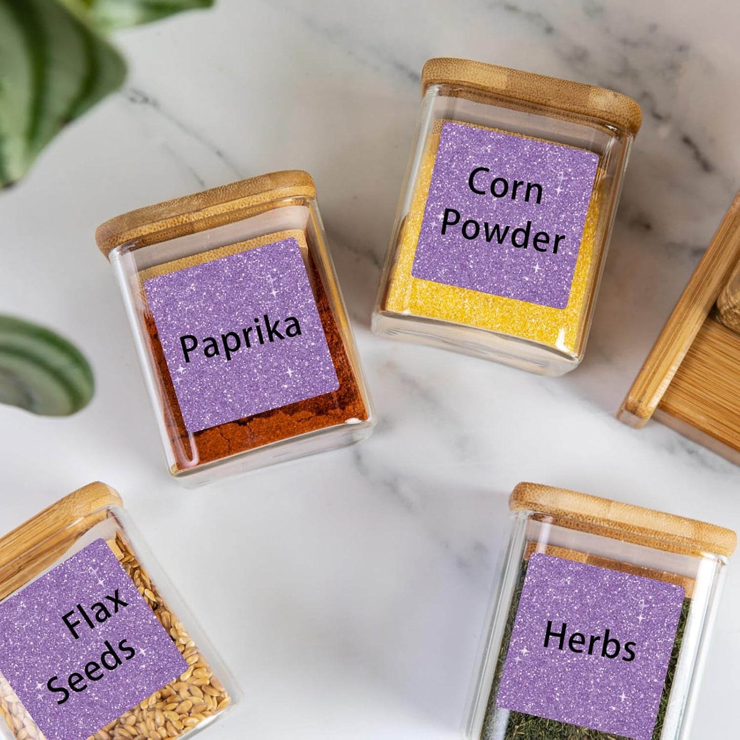 Square Thermal Labels Stickers 2" x 2", Holographic Purple Thermal Stickers Labels, Glitter Self-Adhesive Direct Thermal Label for Small Business- Perforation Line Design