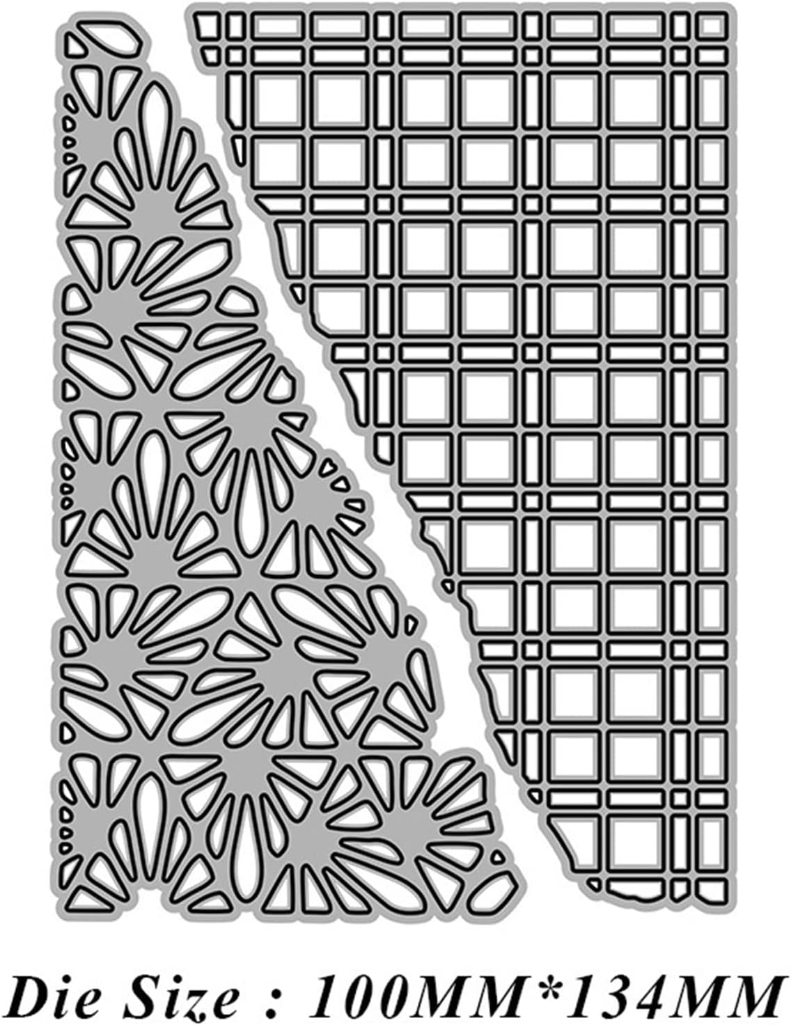 Mvchifay Cutting Dies for Card Making Metal Die-Cuts Scrapbooking Tool Hollow Frame DIY Craft Punch Template Embossing for Paper Album Decor (Cube and Flower-10x13.4cm)