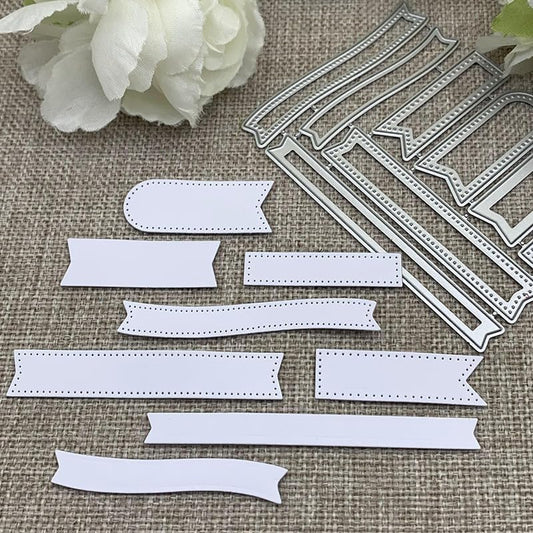 Lapoo 3D Backgrounds Frame Metal Cutting Die for Scrapbooking, New Cutting Dies DIY Album Card Making Decor Paper Craft Metal Die Cuts Party Wedding Decorations (Text Box 3.8 x 2.9 in)