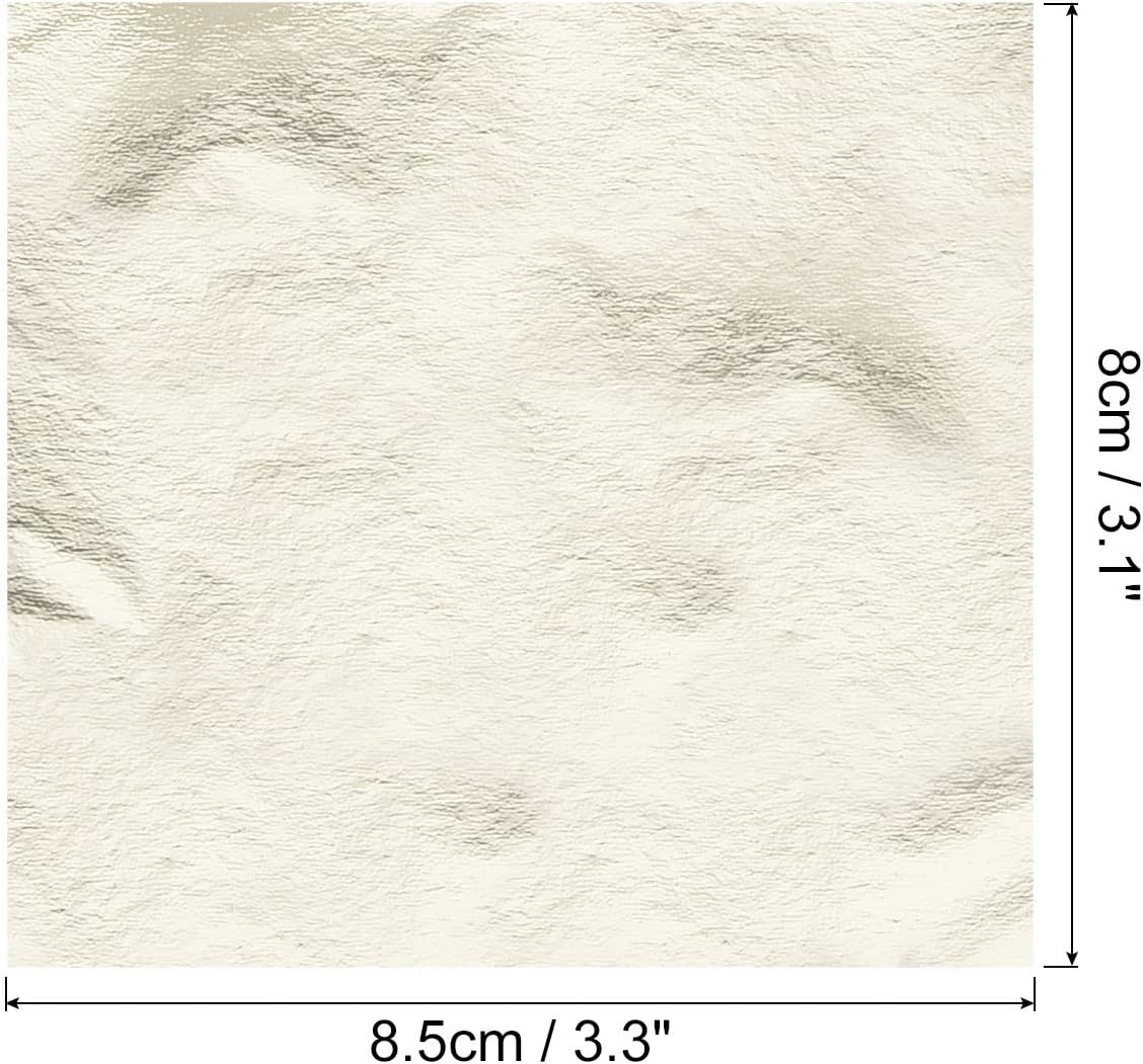 MECCANIXITY Gold Leaf Foil Sheet, Silver Leaf Papers, 3.3 x 3.1inch for Art Decoration, Sculptures, Painting, Pack of 100