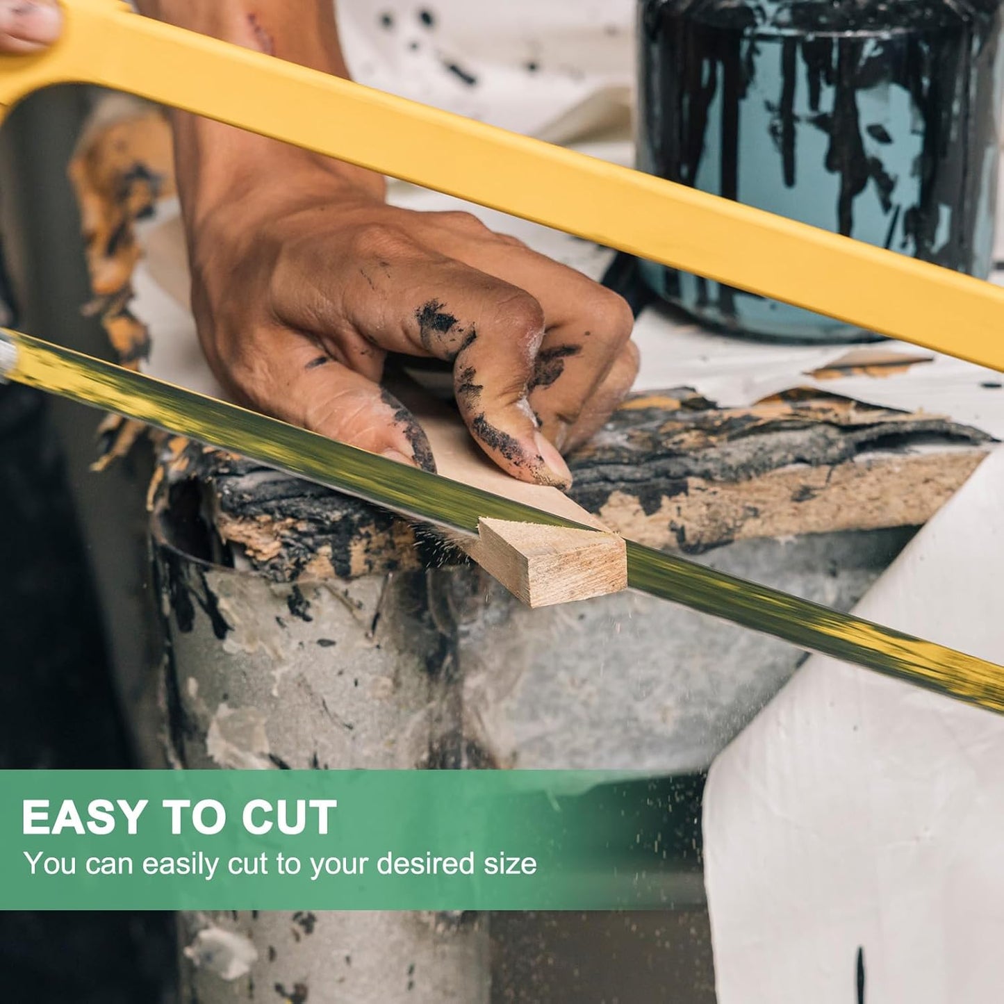 10-Pack Wood Square Dowel Rods, 25/64 x 8 Inch Unfinished Wooden Square Dowel Rod, Hardwood Square Dowel Sticks for Crafts/DIY Projects/Models Making [Wood Color]