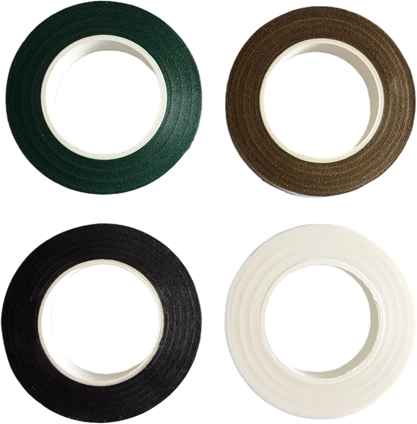 Transun Moo 4 Rolls 1/2 Inch Floral Tapes Florist Wraps for Bouquet Stem and Flowers Making Craft Projects (30 Yards, Mixed Color)