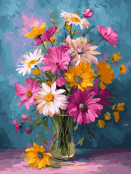 Moohue 14 ct Counted Cross Stitch Kits for Adults Flowers Cross Stitch Patterns Stamped Printed Cross Stitch Kits (Flowers 9)