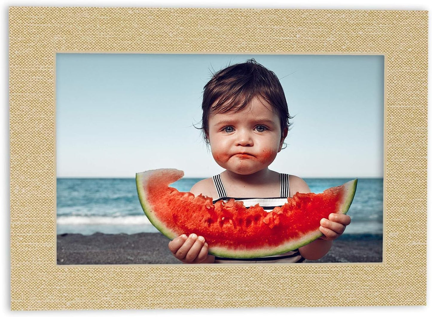 11x14 Mat Bevel Cut for 8.5x11 Photos - Acid Free Fresh Linen Canvas Precut Matboard - For Pictures, Photos, Framing - 4-ply Thickness