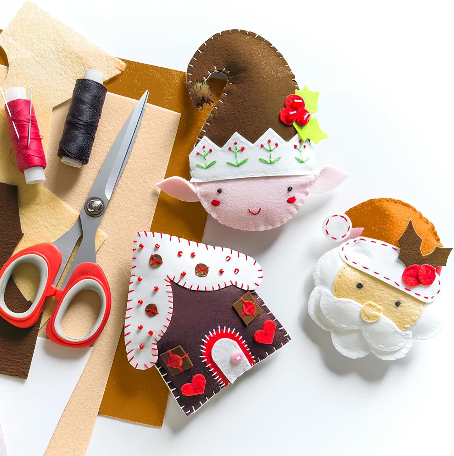 XSEINO 13 Rolls 8"x35" 1.4mm Thick Soft Felt Fabric Sheet 13 Assorted Dark Brown Series Colors Felt Pack for DIY Craft Sewing Squares Nonwoven Patchwork