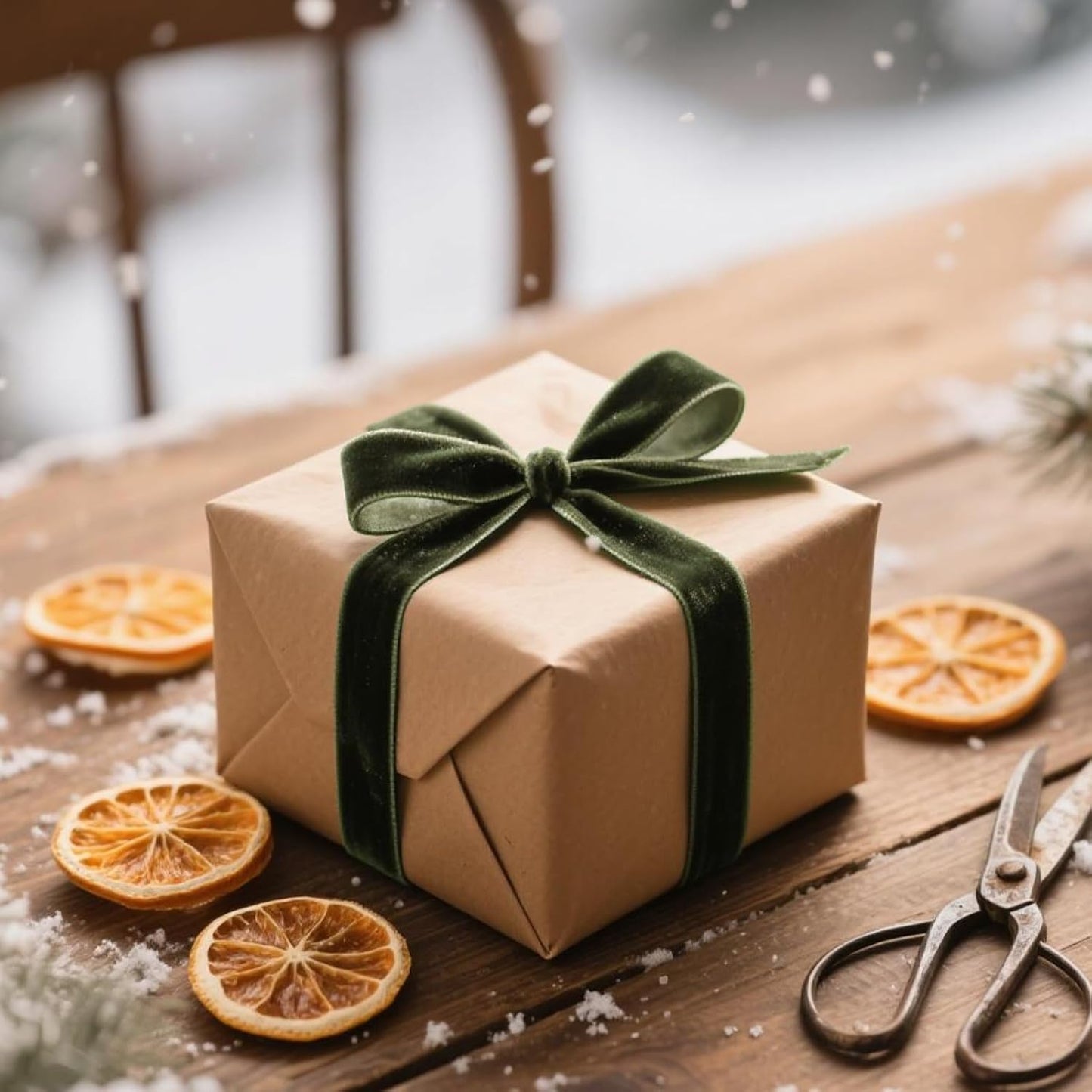 LaRibbons Thin Velvet Ribbon 3/8 Inch x 25 Yards, Moss Green Velvet Ribbon for Christmas Tree, Gift Wrapping, Wreath Bow, Outdoor Decoration