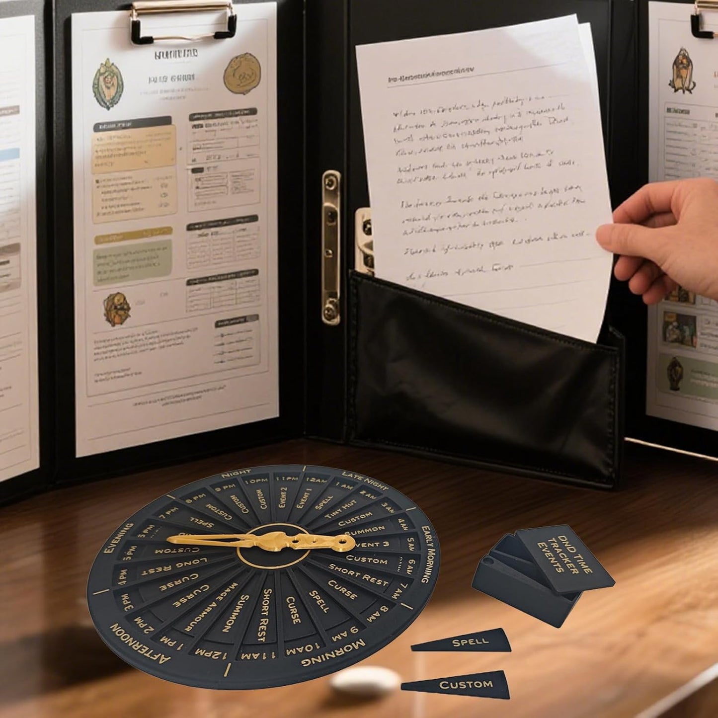 DND Initiative Tracker,DNDs Status and Time Tracking Clock, A Convenient Way to Track The Time and Status Effects of DND 24 Hours A Day.