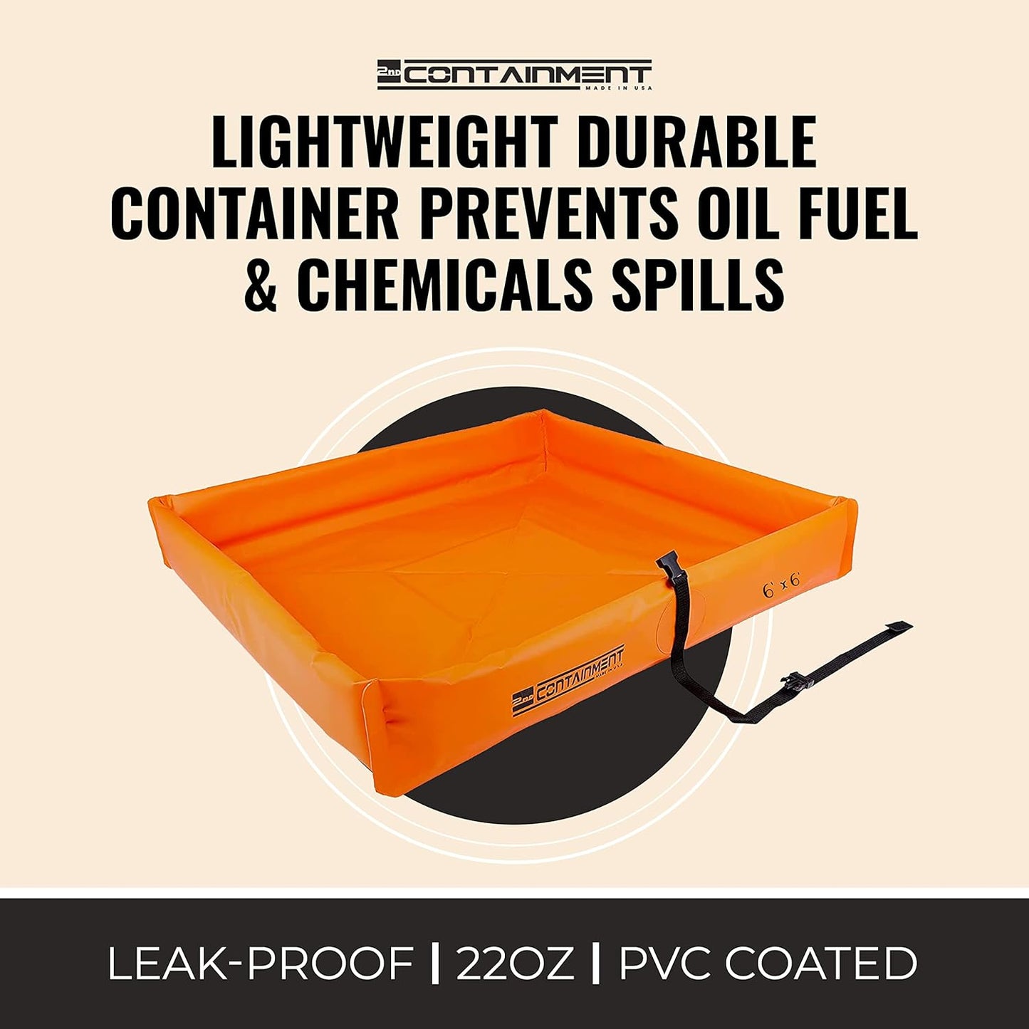 Folding Duck Ponds (Orange, 6' x 6') Foam Core Side Wall - Manufactured in The U.S.A.