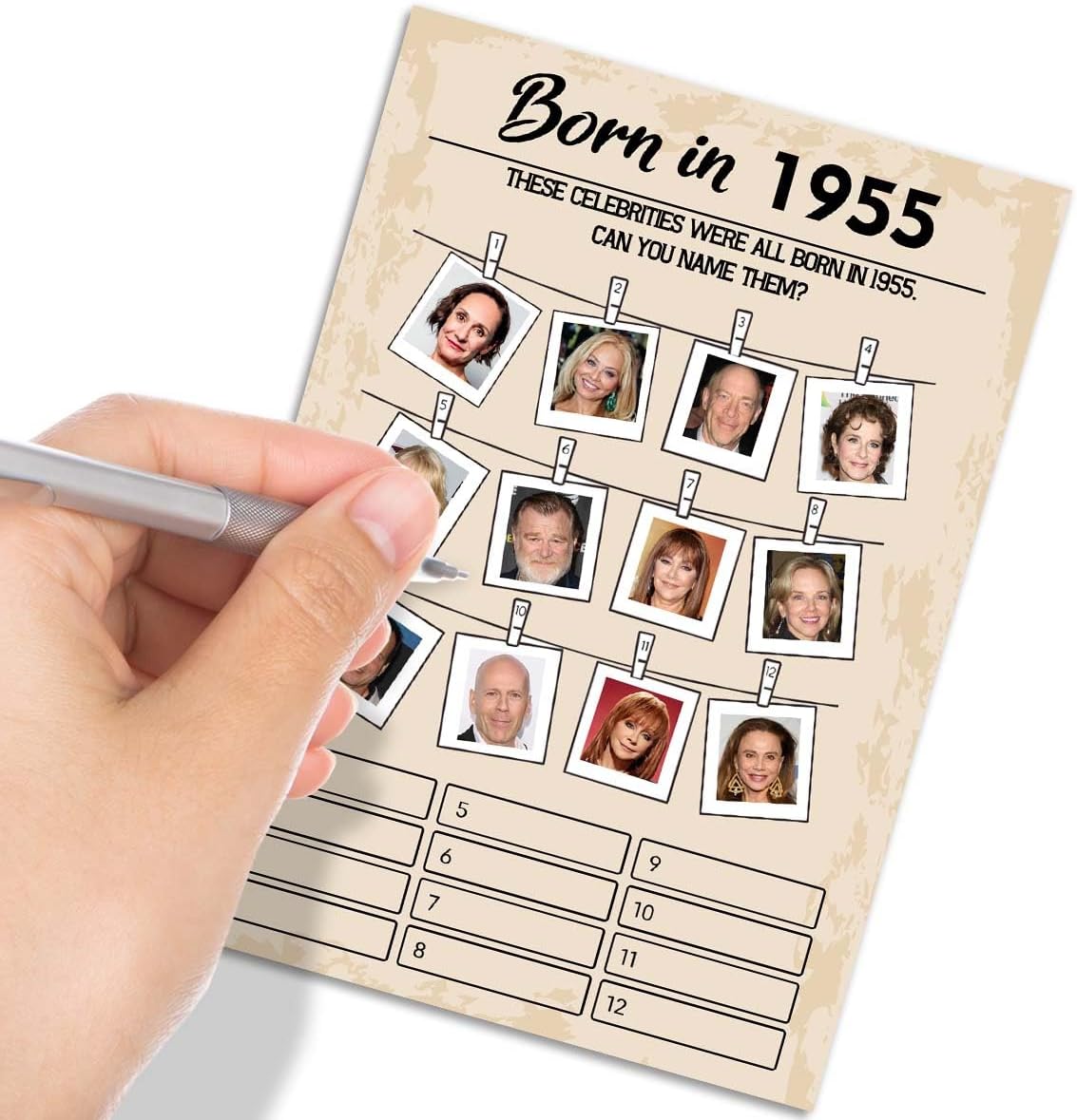 70th Birthday Party Games, Born in 1964 Games, Birthday Party Supplies for Adults, Fun 1955s Party Game，Pack of 30 Cards