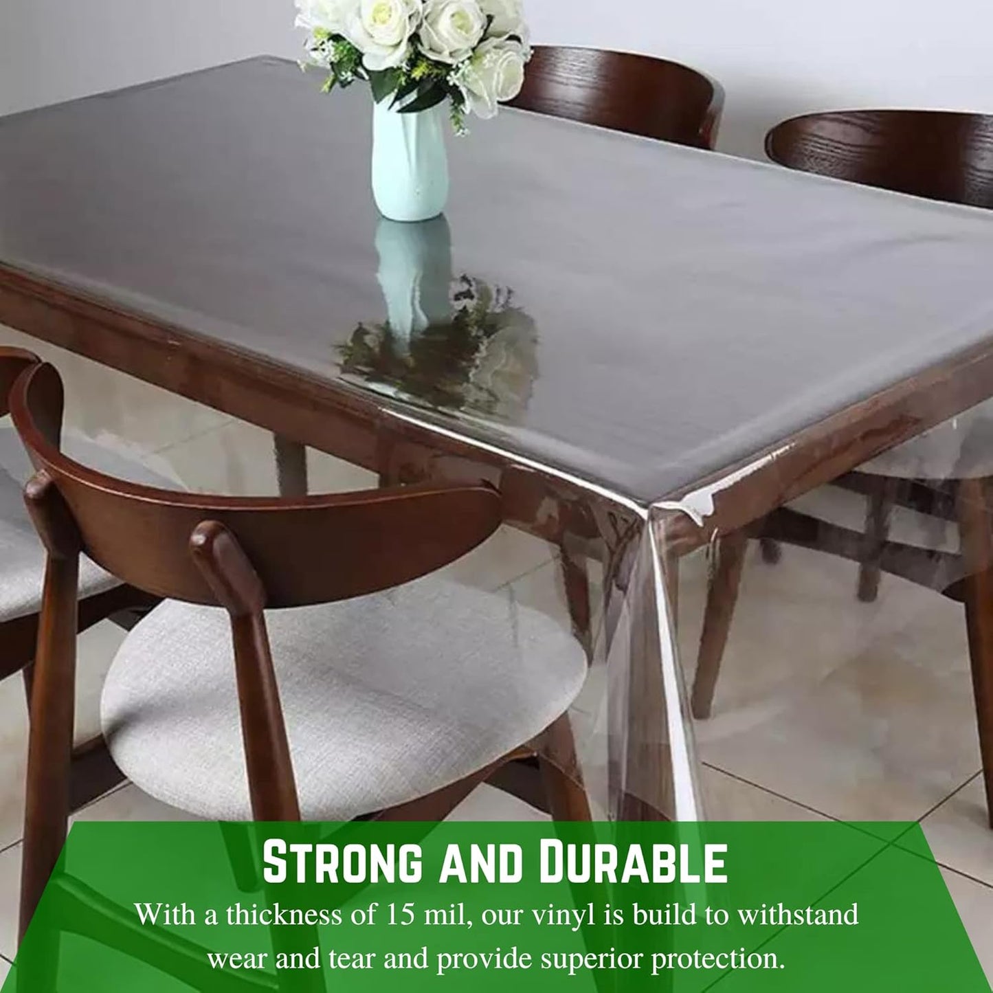 Farm Plastic Supply - Clear Vinyl Sheeting - 15 Mil - (4'6" x 75') - Vinyl Plastic Sheeting, Clear Sheet for Storm Windows, Covering, Protection, Tablecloth Protector