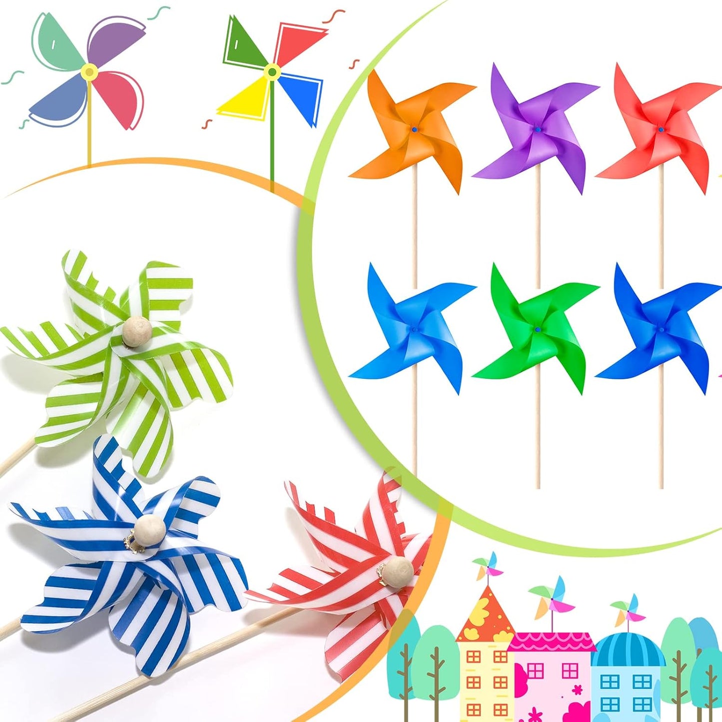 EBOOT 100 Pcs Wooden Dowels Rods 1/8 x 6 Inch Round Wooden Sticks for Crafts Unfinished Hardwood Sticks Dowel Rods Assortment for Crafting Cake Dowels & DIY Project