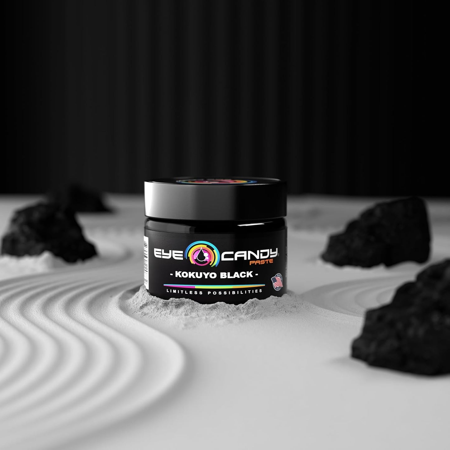 Eye Candy Black Resin Pigment Paste Kokuyo Black (2 oz Paste) | Highly Pigmented, Ultra-Fine, Versatile for Multiple Epoxy Resin Applications, and Customizable Colors