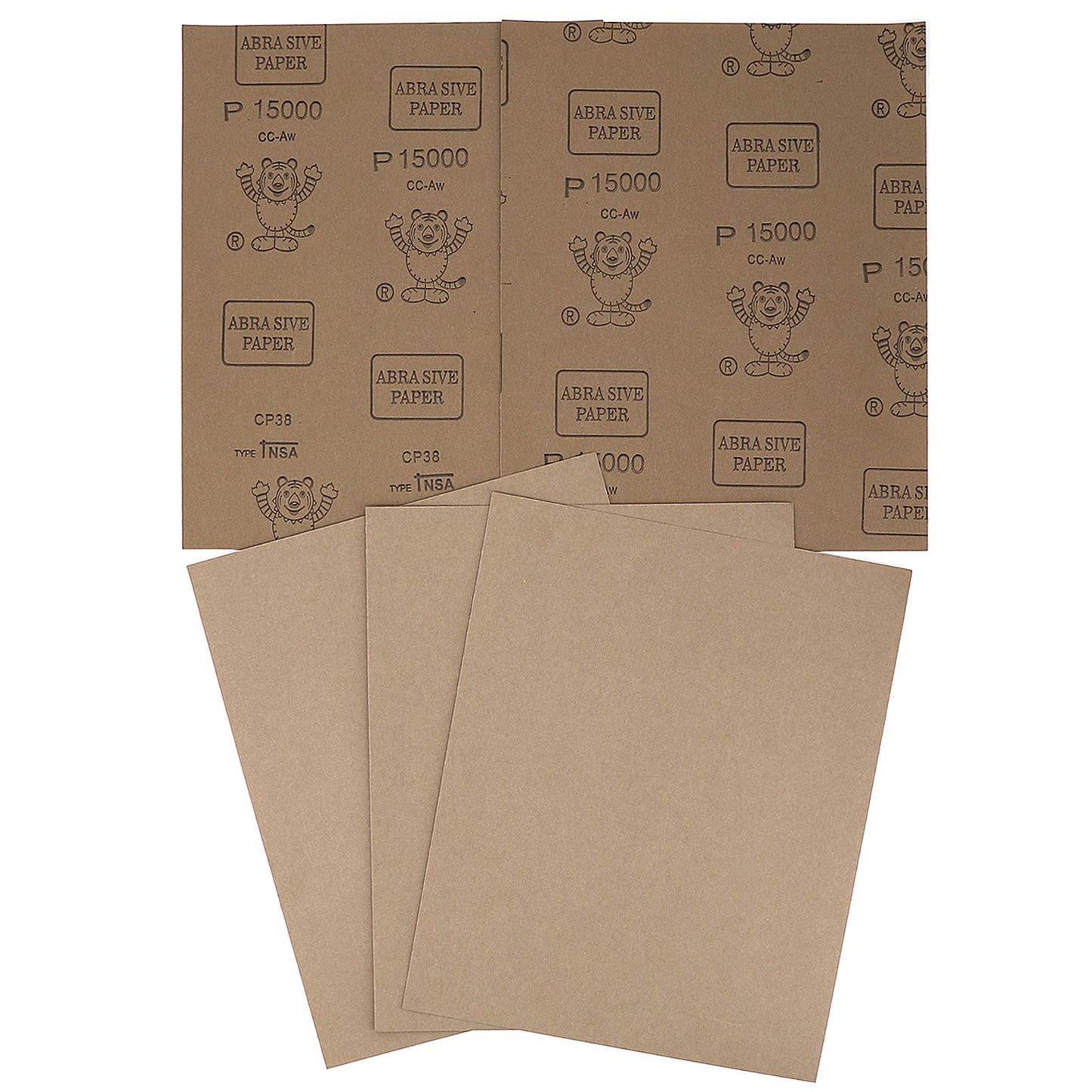 9x11 inch 5 Sheets Sandpaper, Wet or Dry 15000 High Grit Extra Fine Sand Paper, Silicon Carbide Waterproof Abrasive Pads for Automotive Sanding, Wood Turing Finishing, Metal Furniture Polishing