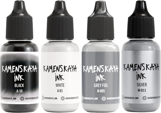 Alcohol Ink Set #14: Matched Color Combination of Alcohol Inks, 4 pcs. 0.51 fl oz (15 ml) Each