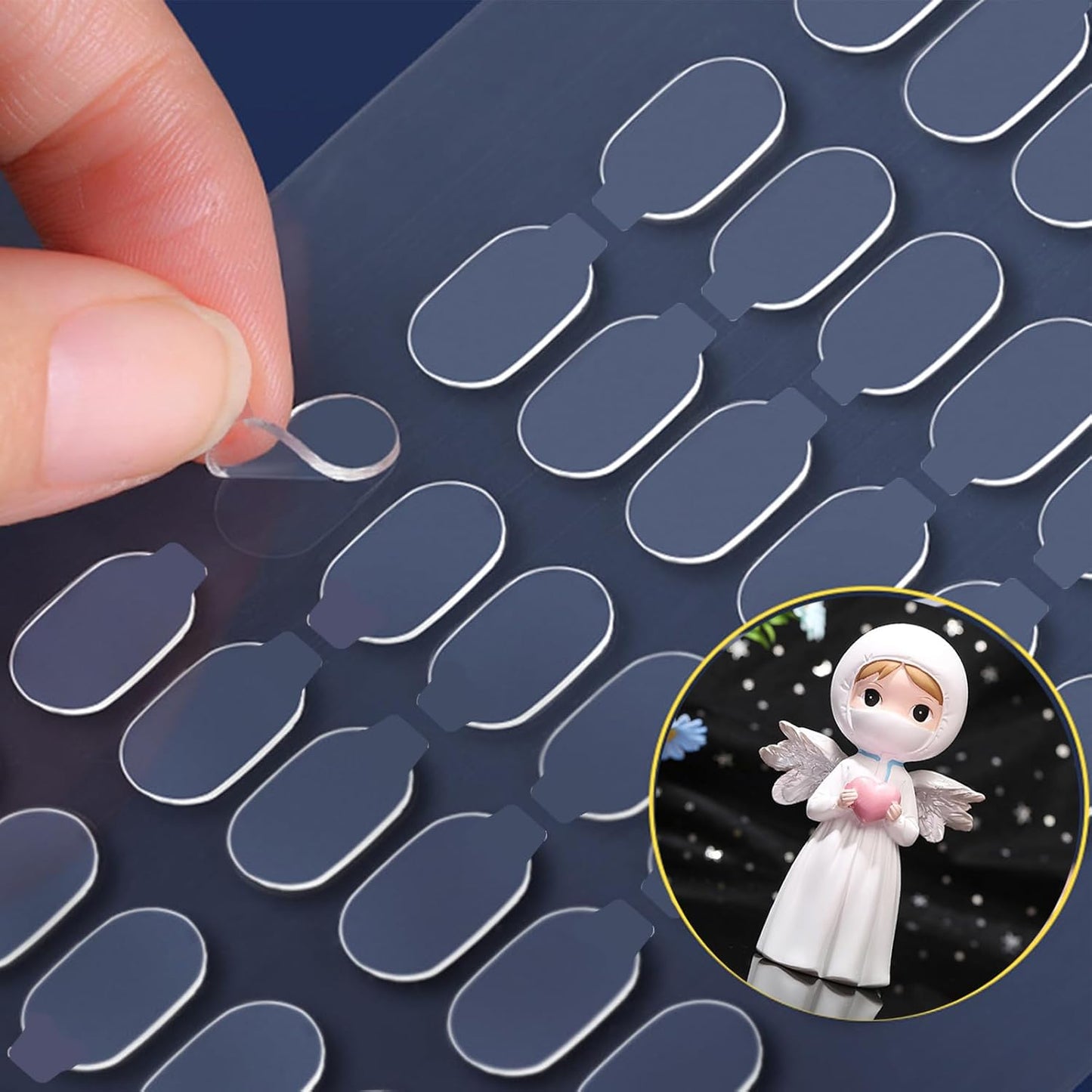 Adhesive Stick dots Two-Sided Sided Mounting Putty Stick Tack for Wall Hanging Crafts Balloons Festival Party Decorations,Clean Removable(0.31"*0.53"-1000)