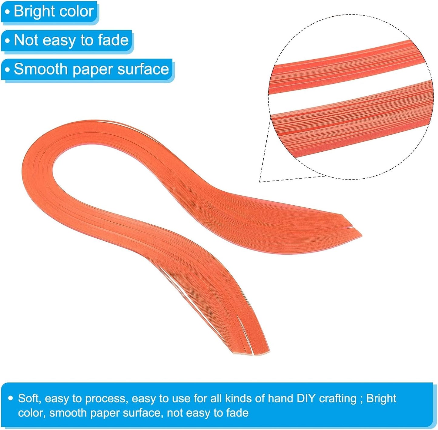 PATIKIL Quilling Strips Paper 600pcs 1.5mm 39cm Origami Paper Quilling Kits for Art DIY Hand Craft Christmas, Orange