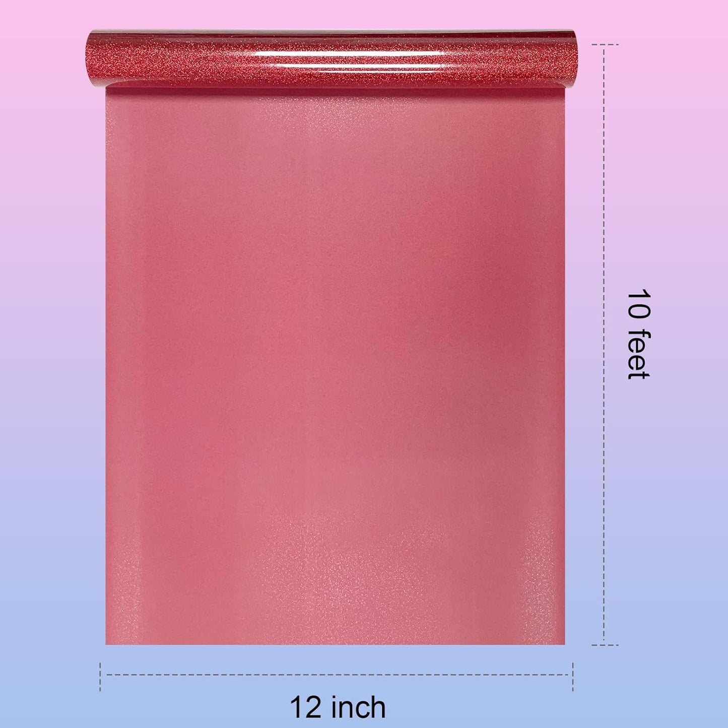 Glitter HTV Heat Transfer Vinyl Rolls are Made from Materials. The Glitter Gives a Luxurious Look and ensures Durability for Your Shirt designsStand Out from The Crowd with