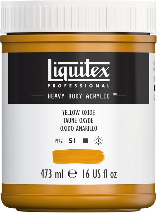 Liquitex Professional Heavy Body Acrylic Paint, 16-oz (473ml) Pot, Yellow Oxide