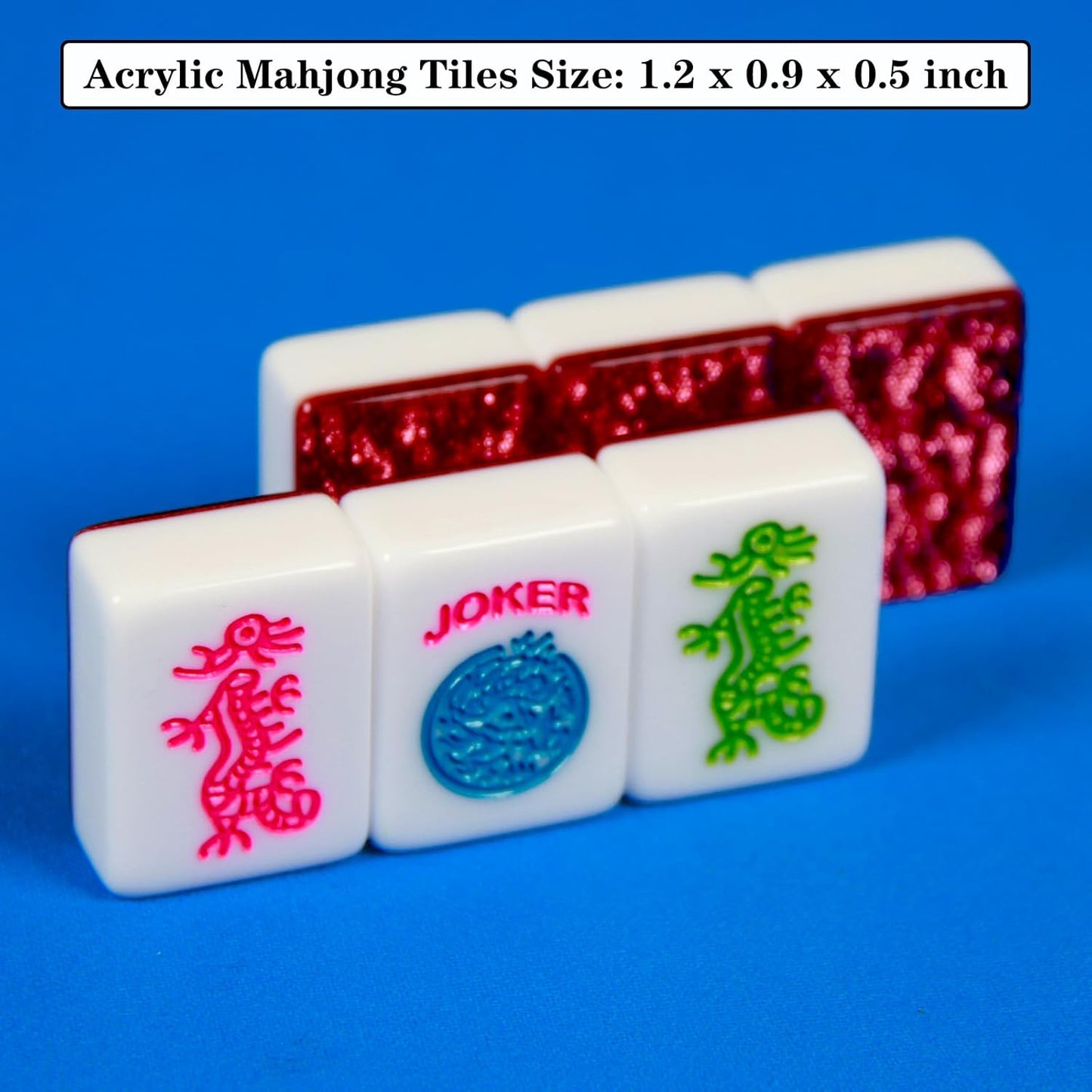 Acrylic American Mahjong Tile Set 1.2-inch Mahjong Tile Set 166 American Mahjong Set