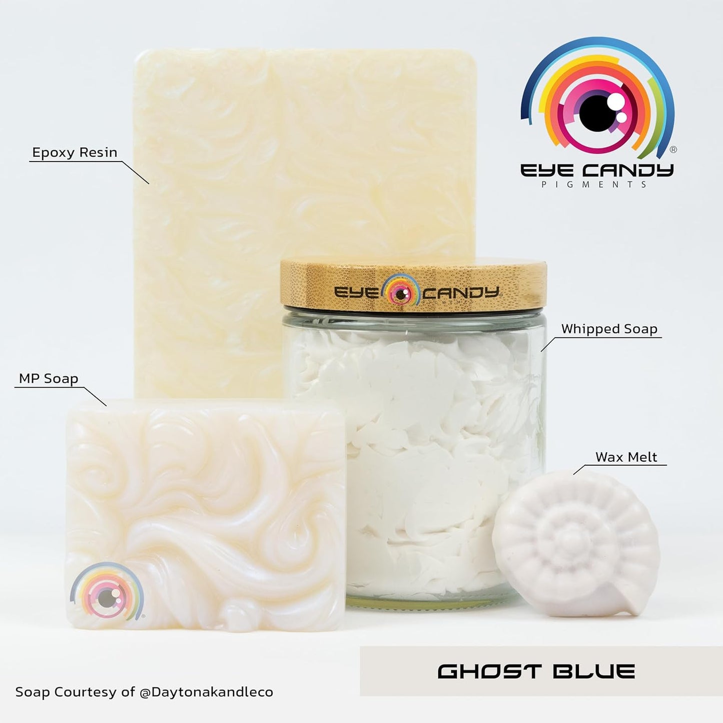 Eye Candy Premium Mica Powder Pigment “Ghost Blue” (25g) Multipurpose DIY Arts and Crafts Additive | Woodworking, Natural Bath Bombs, Resin, Paint, Epoxy, Soap, Nail Polish, Lip Balm (Ghost Blue, 25G)