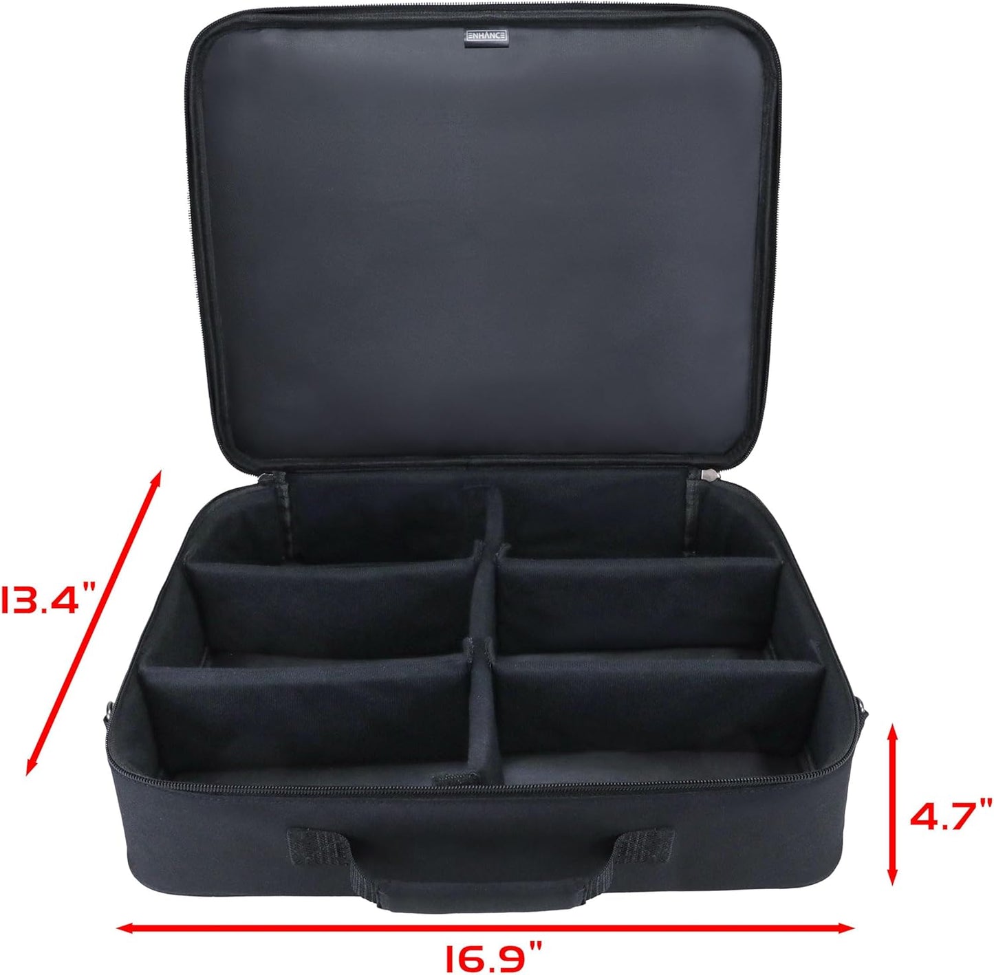 ENHANCE Designer Edition TCG Bag - MTG Shoulder Bag with Customizable Dividers & Accessory Pocket for Deck Boxes, Dice - Card Storage Compatible with Magic the Gathering, Lorcana (Black)