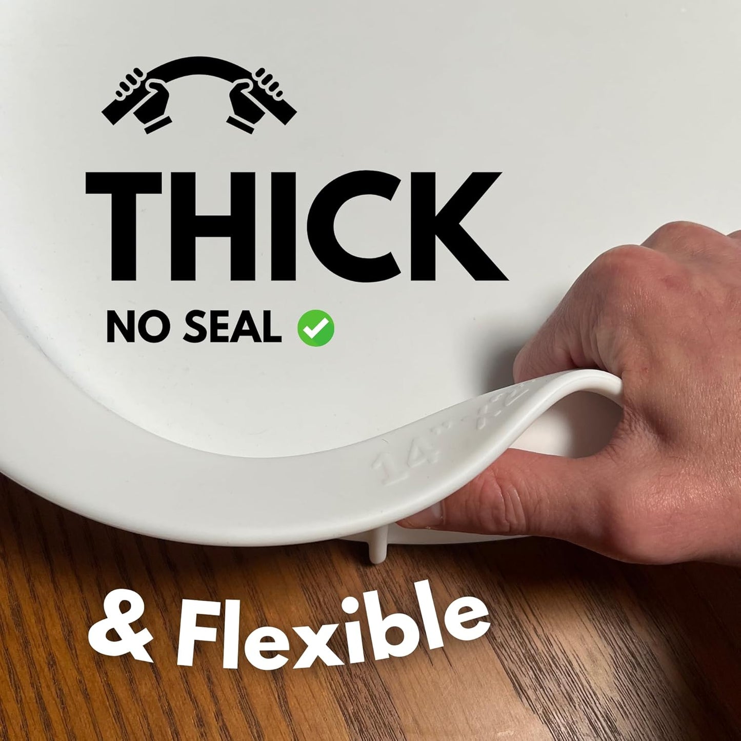 Alaskey® Premium Round Resin Table Silicone Mold 14"x2" | Durable, Reusable, No Seal Required | Large Epoxy Resin Mold for DIY Effortless River Table, Coasters, Cutting Boards, Charcuterie, and Crafts