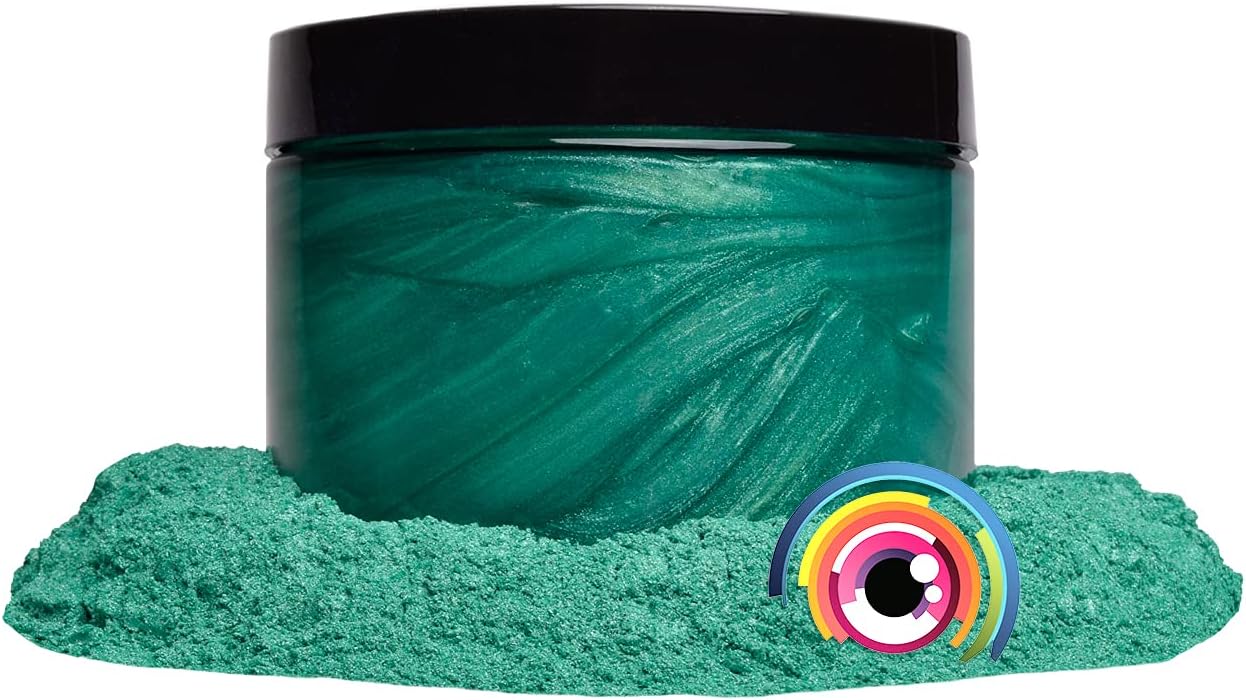 Eye Candy Pigments Premium Green Mica Powder - Wasabi Green (50gr) - for Epoxy, Resin, Soap, Paint, Woodworking, Acrylic Pouring, Bath Bombs, Fishing Lures - DIY Arts and Crafts Additive