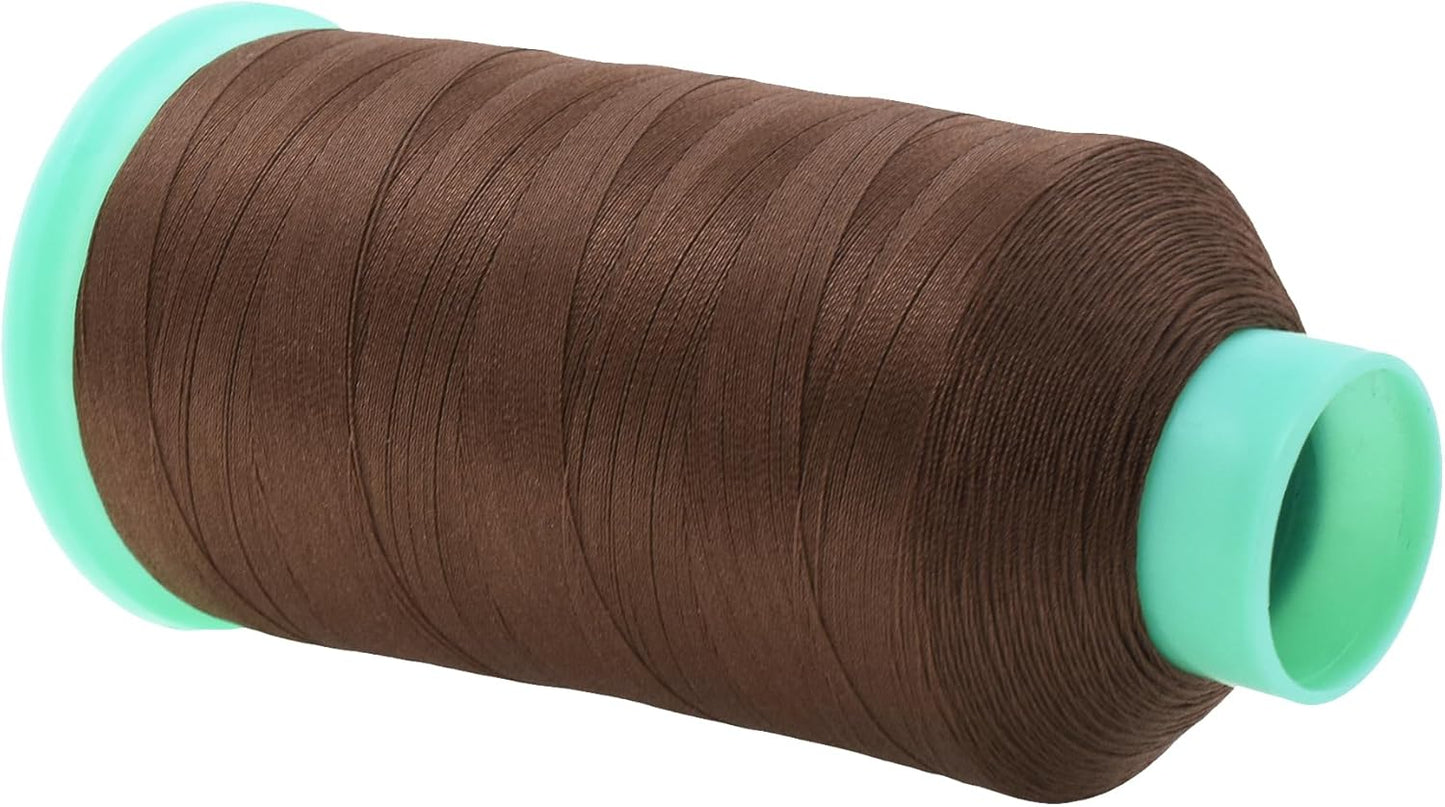 Mandala Crafts Bonded Nylon Thread - Russet Brown Heavy Duty Sewing Threads - 2843 YDs Size 46 210D T45 Tex 45 for Leather, Jeans, Weaving, Outdoor, Marine, Upholstery