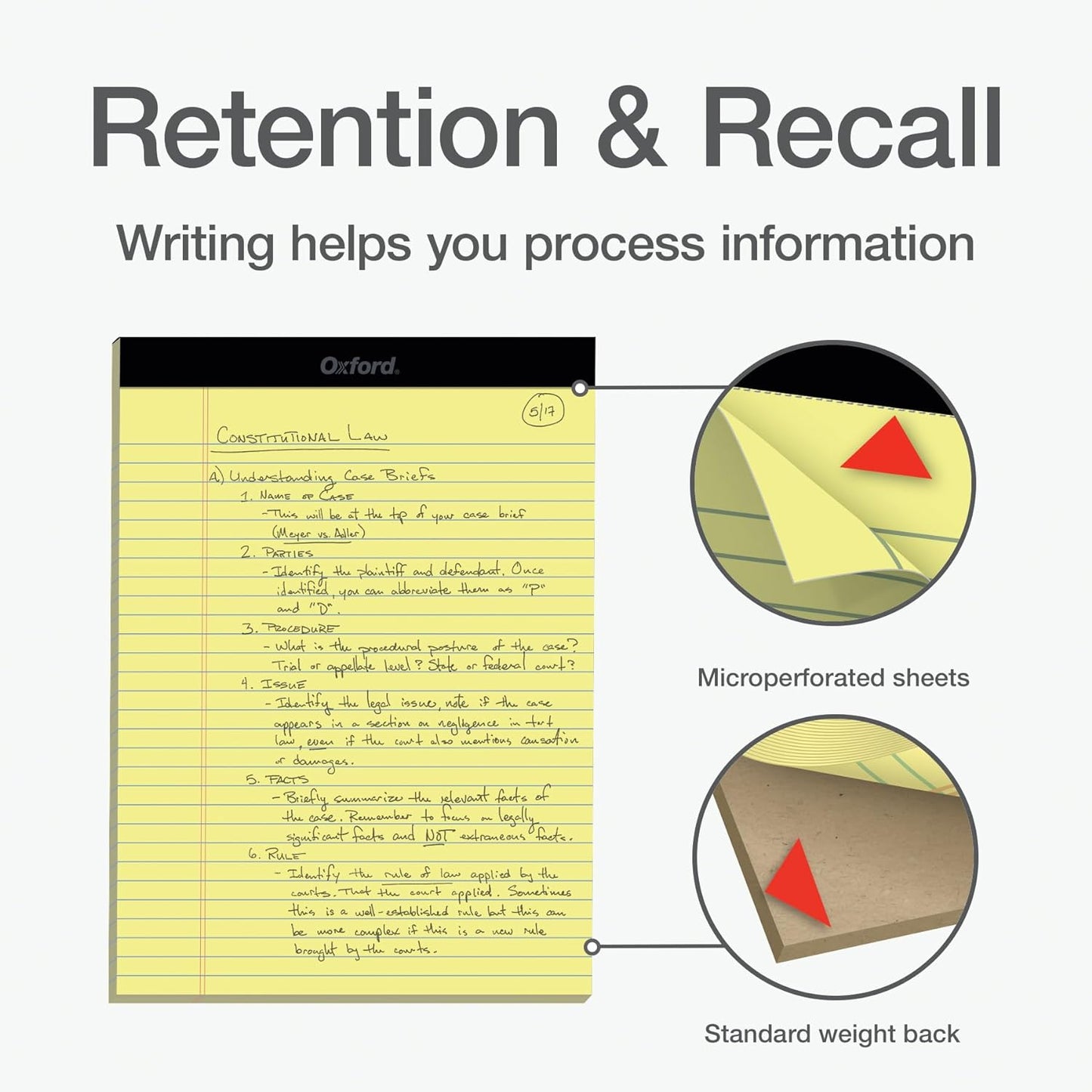 Oxford 8.5 x 11 Legal Pads, 12 Pack, Wide Ruled, Yellow Paper, 50 Sheets Per Writing Pad, Made in the USA (74020)