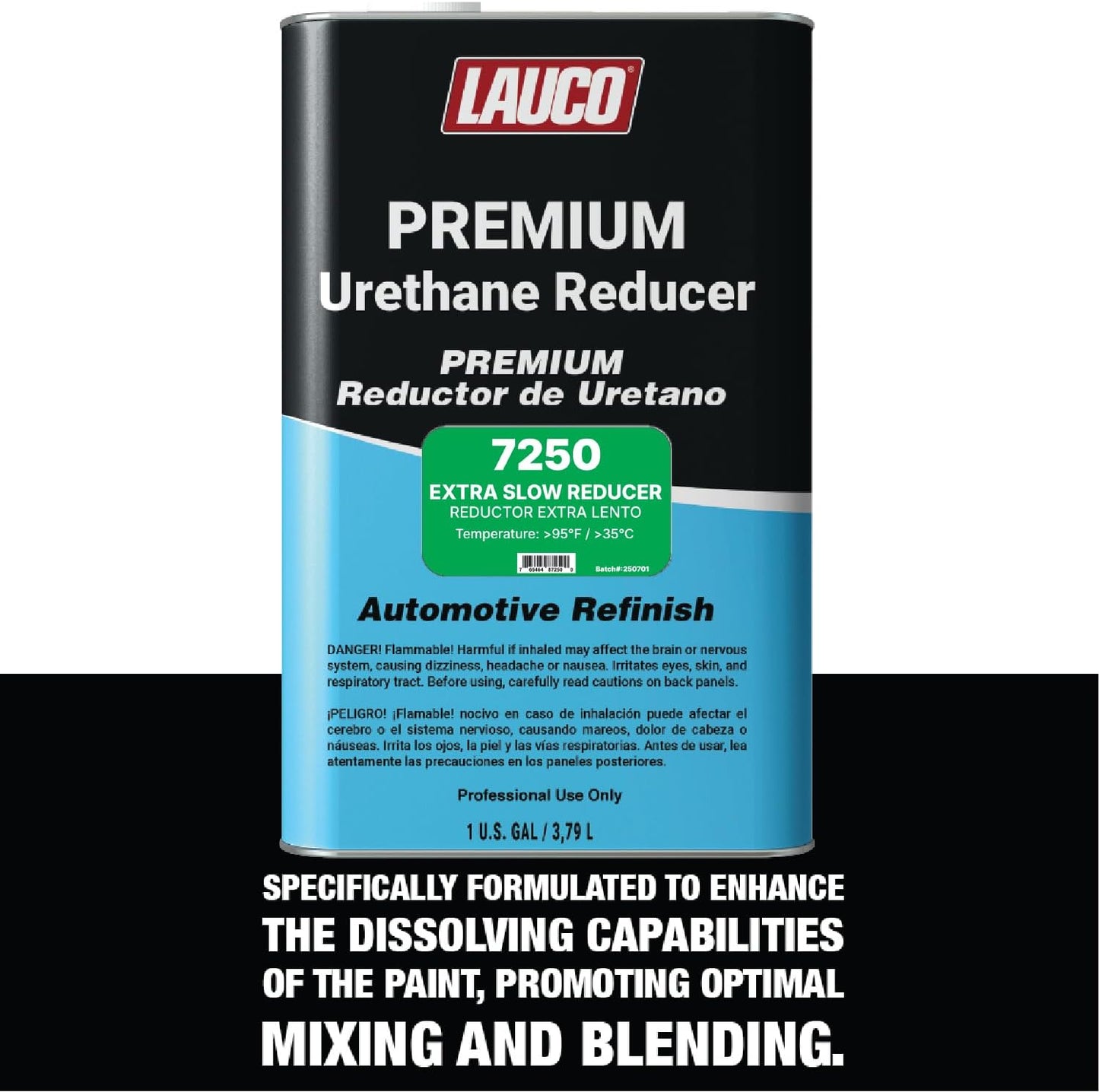 Extra Slow Urethane Grade Reducer (7250), 2 Gallons, > 95°F - For Automotive Paint and Industrial Paint Use - High Performance Automotive Grade﻿