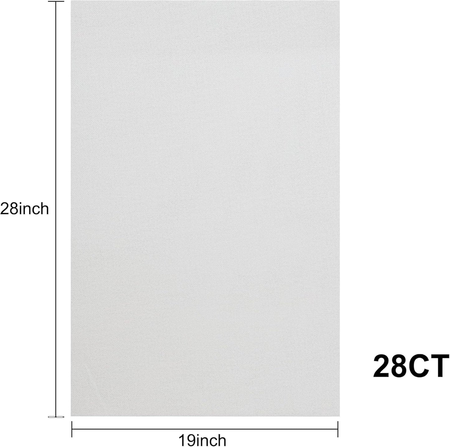 Aida Cloth 28 Count Cross Stitch Fabric,19×28inch (28CT,White)