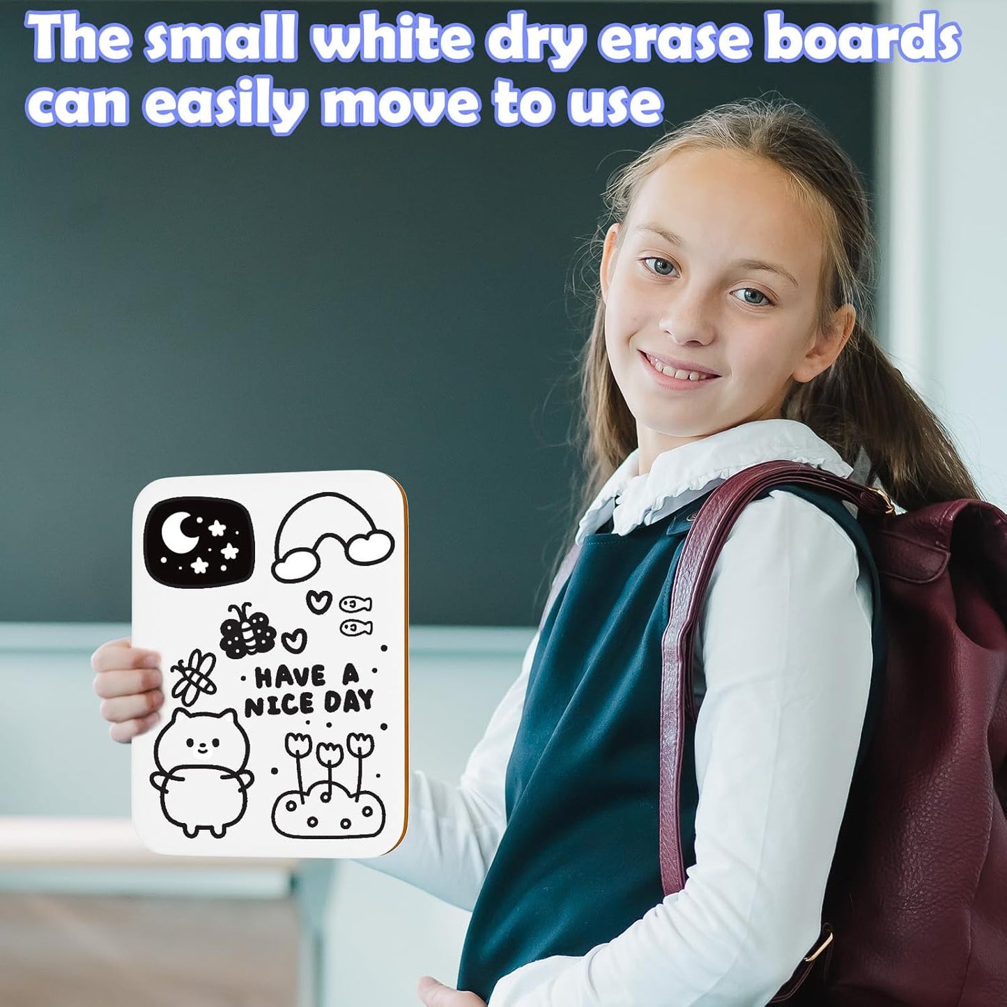 12 Pack Small White Board Dry Erase 5x7 Inch Mini Whiteboard Small Dry Erase Board with Markers Erasers Double Sided Dry Erase Lapboards for Students Teachers School Supplies Meeting Voting (12)