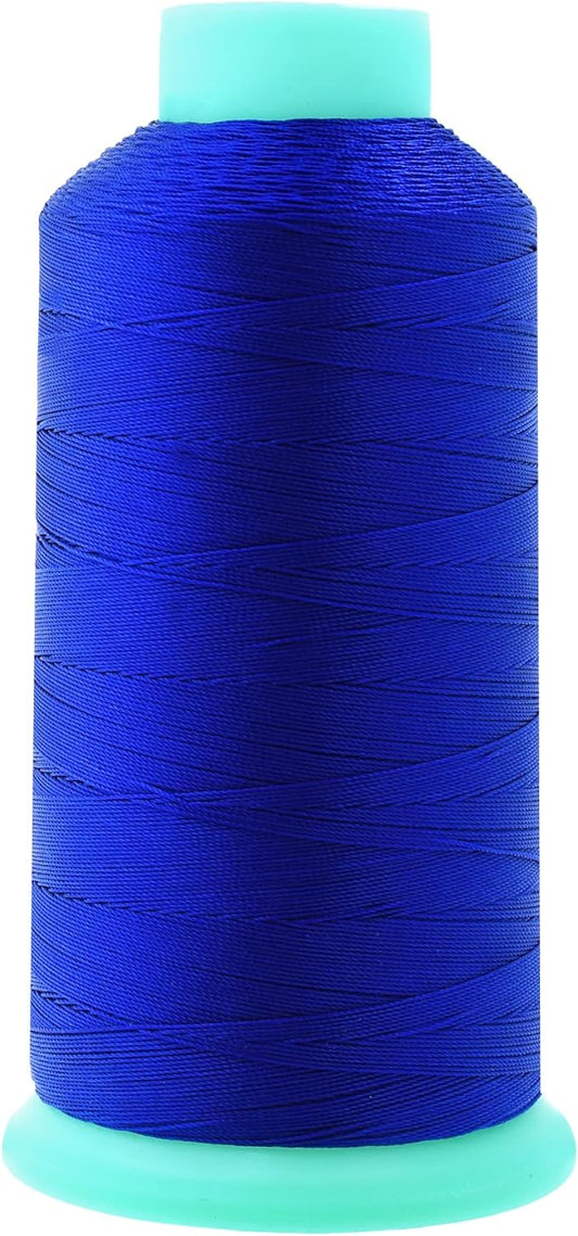 Mandala Crafts Bonded Nylon Thread Royal Blue Heavy Duty Sewing Threads - 1100 YDs Size 92 280D T90 Tex 90 Thread for Leather Jeans Weaving Outdoor Marine Upholstery Threads