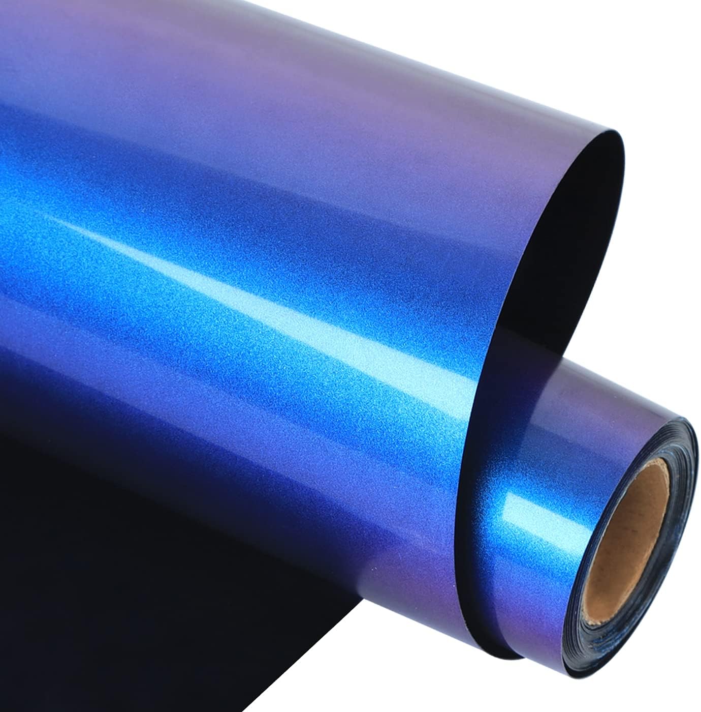 guangyintong Chameleon Heat Transfer Vinyl HTV Rolls, 12" x 8ft Blue to Purple Iron on Vinyl for T-Shirts, Changing Color HTV Vinyl for All Cutter Machines Easy to Cut & Weed for HTV DIY Design