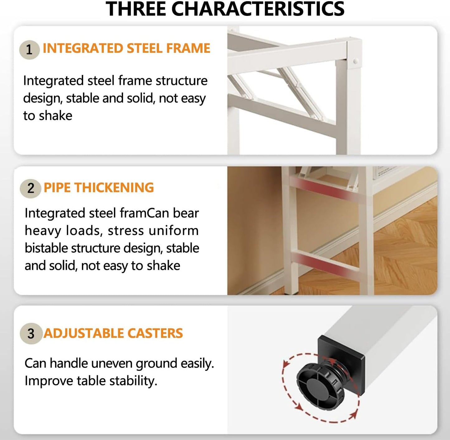 31.5 Inch Foldable Desks for Small Spaces,Foldable Desk No Assembly,Small Table for Bedroom,Rustic Brown.