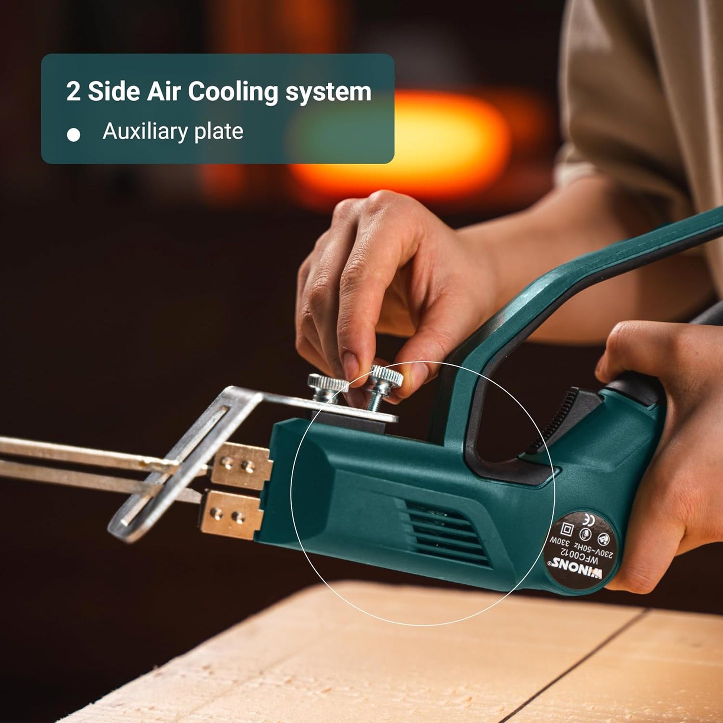 WINONS Hot Knife Foam Cutter Tool with Groover - 300W, Styrofoam Cutter WFC0012 with Numbered Temperature Controller - 710°C Max. Temp, Hot Wire Cutting Tool for all Kinds of Projects (Kit of 11)