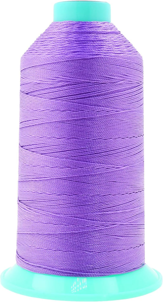 Mandala Crafts Bonded Nylon Thread Lilac Heavy Duty Sewing Threads - 415 YDs Size 346 210D T350 Tex 350 Thread for Leather Jeans Weaving Outdoor Marine Upholstery Threads