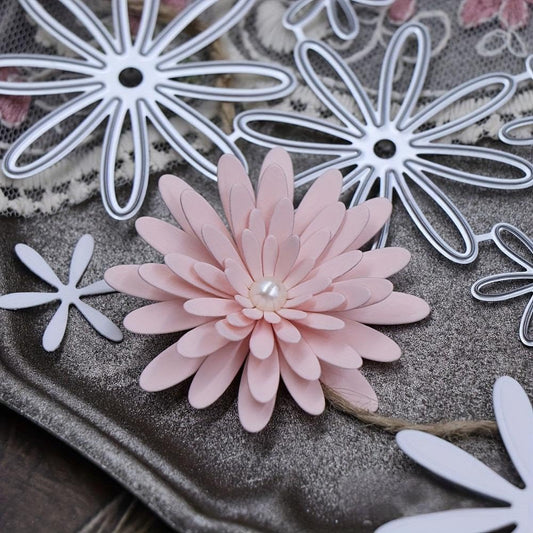 Lapoo Flowers Metal Cutting Die for Scrapbooking - Durable, Cut Stencils for DIY Scrapbook Photo Album Decorative Paper Card, Card Making Supplies, Embossing (Magritte 4.5 x 3.7 in)