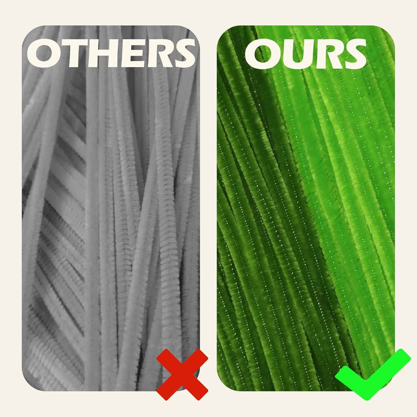 Harmoso 200pcs Green Pipe Cleaners Bulk - Flower Stamens, Leaves, and Stems for Crafting Realistic Handmade Flowers with Pipe Cleaners (12 x 0.24 inches)