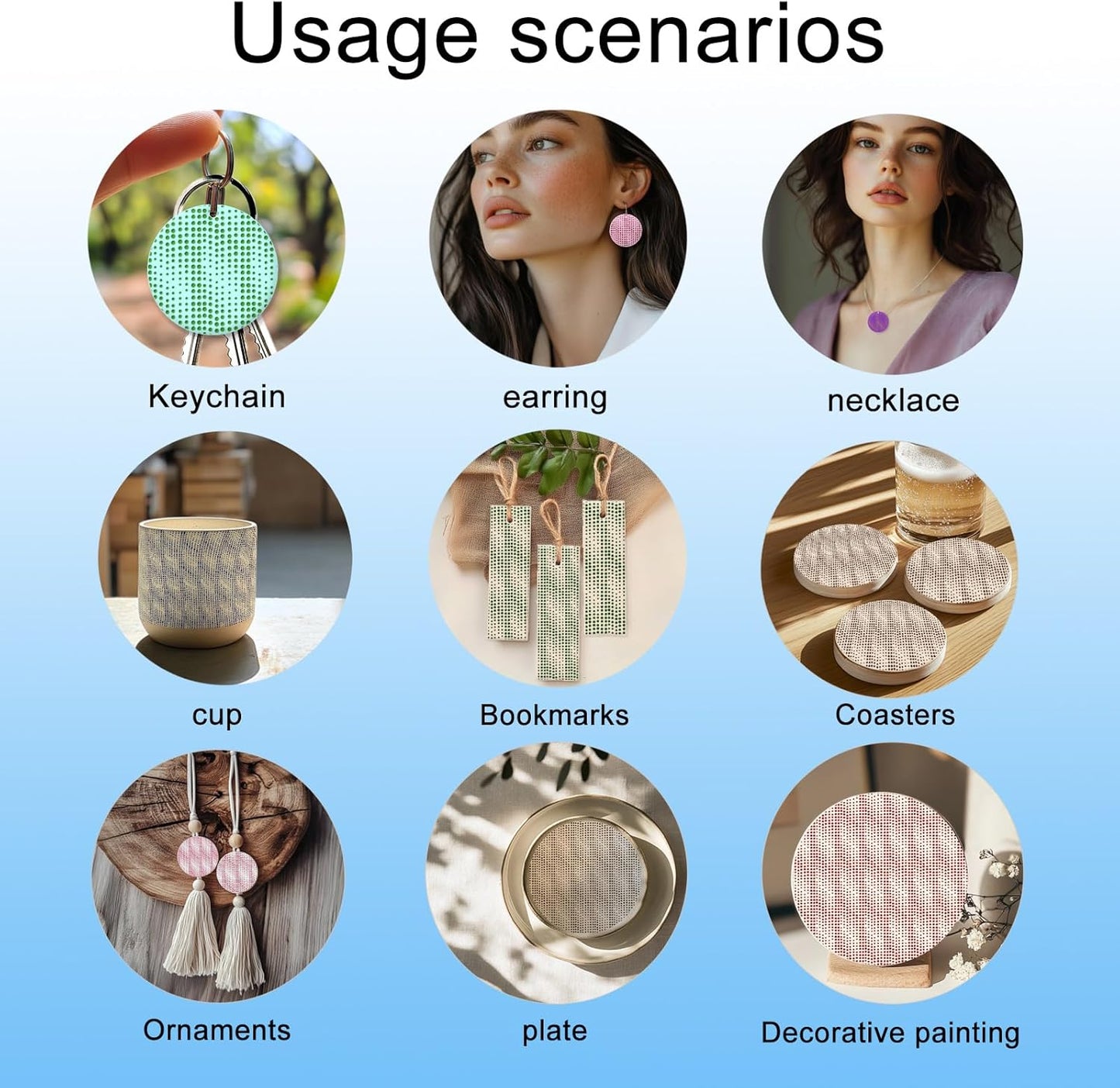 CHGCRAFT Polka Dot Texture Polymer Clay Texture Sheets Geometric Texture Silicone Texture Stamp Clay Texture Mat Modeling Pattern Pad for Jewelry and Clay Earrings Tools, 5.5x5.5 inch