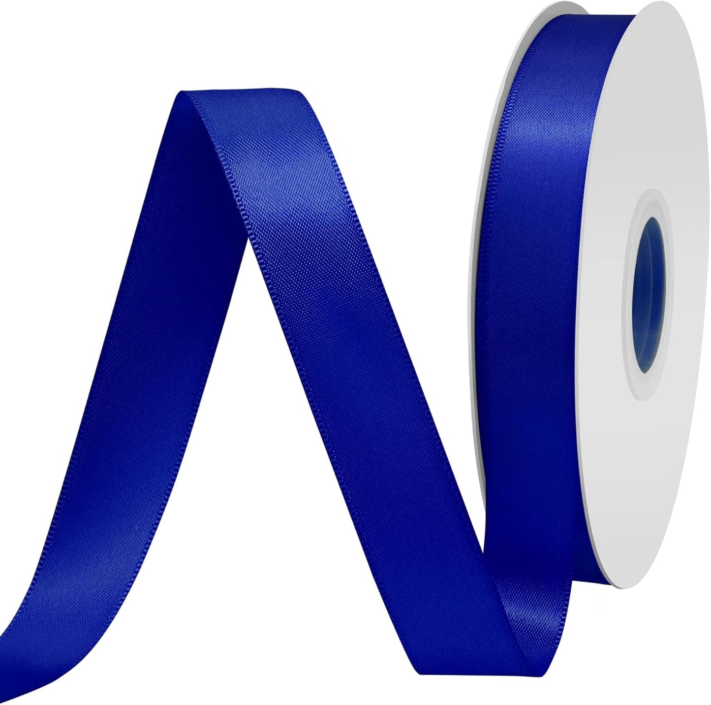 Coblt Blue Satin Ribbon 3/4" X 50 Yards Solid Color Double Faced Ribbons Perfect for Crafts Wedding Decor Bow Making Arts Sewing and More