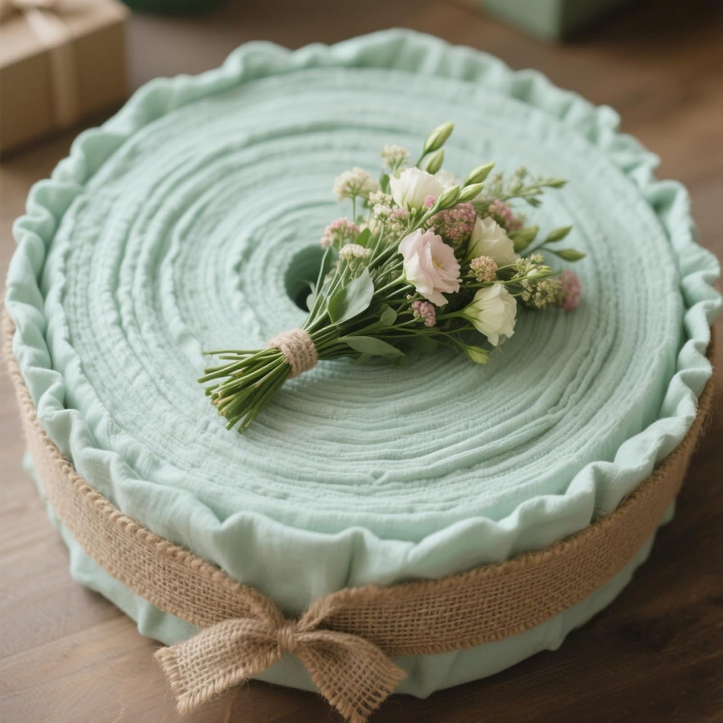 KINJOEK 1 Inch Wide 82 Yards Burlap Ribbon, Natural Jute Fabric Ribbon, Crafts Ribbon for Christmas, Wedding, Gifts, Burlap Fabric DIY, Decoration