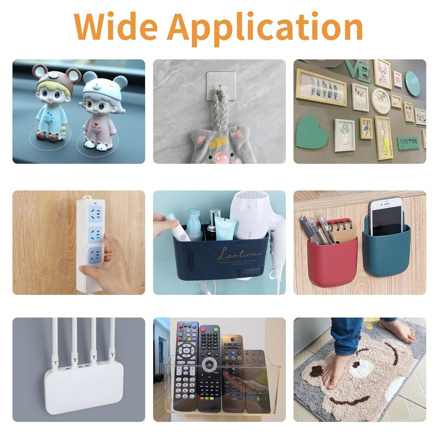 50PCS Heavy Duty Double Sided Adhesive Mounting Circle Tape- Waterproof,Strong Adhesion,Clear, High Strength,No Residue Removability for Hanging,Wall Mounting, Home Decor,Adhesive for Shower